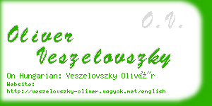 oliver veszelovszky business card